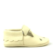 Bubbles Hakiki Deri Bej Lastikli Bebek Patik thumbnail 3