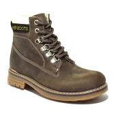 Rakerplus Hakiki Deri Kum Rengi Fermuarlı Kışlık Çocuk Bot thumbnail 1