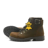 Rakerplus Griffon Hakiki Deri Kahverengi Fermuarlı Kışlık Çocuk Bot thumbnail 5