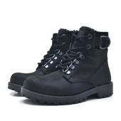 Rakerplus Hakiki Deri Siyah Fermuarlı Kürklü Çocuk Bot thumbnail 4