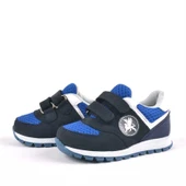 Rakerplus Hakiki Deri Lacivert Cırtlı Erkek Bebek Spor Ayakkabı thumbnail 3