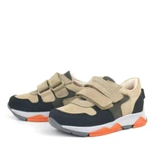 Rakerplus Hakiki Deri Kum Gri Siyah Çocuk Sneakers Spor Ayakkabı - 4