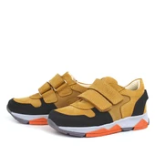 Rakerplus Hakiki Deri Sarı Siyah Çocuk Sneakers Spor Ayakkabı thumbnail 4