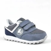 Rakerplus Hakiki Deri Gri Cırtlı Erkek Bebek Spor Ayakkabı - 1