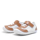 HAKİKİ DERİ BEYAZ TABA MEVSİMLİK ERKEK BEBEK AYAKKABI thumbnail 3