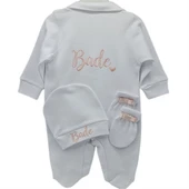 İsimli Hastane Çıkışı 3 lü Set Pudra Pembe thumbnail 1