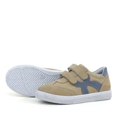 Rakerplus Hakiki Deri Kum Gri Cırtlı Çocuk Spor Ayakkabı thumbnail 5