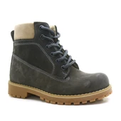 Rakerplus Neson Hakiki Deri Rahat Gri Fermuarlı Unisex Çocuk Bot - 1