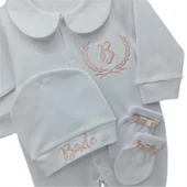 İsimli Hastane Çıkışı 3 lü Set Pudra Pembe thumbnail 3