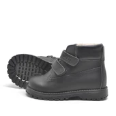 Rakerplus Neson Hakiki Deri Siyah Kürklü Cırtlı Unisex Bebek Bot - 4