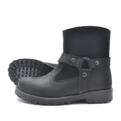 Rakerplus Garuda Hakiki Deri Siyah Fermuarlı Çocuk Bot thumbnail 5