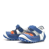 Nino Hakiki Deri Mavi Cırtlı Erkek Bebek İlk Adım Ayakkabı - 3