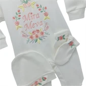 İsimli Hastane Çıkışı 3 Lü Set Rococo Laruel Desenli Pudra thumbnail 3