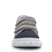 Rakerplus Hakiki Deri Siyah Gri Cırtlı Çocuk Günlük Spor Okul Ayakkabı - 4