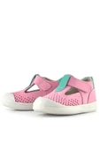 Rakerplus Shaun Hakiki Deri Pembe Yeşil Cırtlı Anatomik Bebek Sandalet thumbnail 6