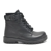 Rakerplus Hakiki Deri Siyah Fermuarlı Kürklü Çocuk Bot thumbnail 2