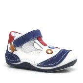 Lacivert Hakiki Deri Cırtlı Erkek Bebek Ayakkabı Patik thumbnail 1