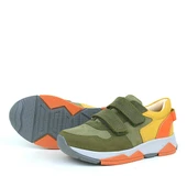 Rakerplus Hakiki Deri Haki Turuncu Sarı Çocuk Sneakers Spor Ayakkabı - 5