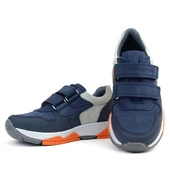 Rakerplus Hakiki Deri Lacivert Gri Çocuk Sneakers Spor Ayakkabı - 7