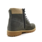 Rakerplus Neson Hakiki Deri Rahat Gri Fermuarlı Unisex Çocuk Bot - 3