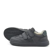 Rakerplus Hakiki Deri Siyah Cırtlı Çocuk Spor Ayakkabı Sneaker thumbnail 5