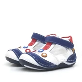 Lacivert Hakiki Deri Cırtlı Erkek Bebek Ayakkabı Patik thumbnail 3