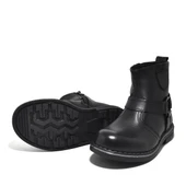 Rakerplus Hakiki Deri Siyah Fermuarlı Kürklü Çocuk Botu thumbnail 5