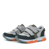 Rakerplus Hakiki Deri Gri Siyah Çocuk Sneakers Spor Ayakkabı thumbnail 4