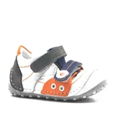 Nino Hakiki Deri Turuncu Cırtlı Yazlık İlk Adım Ayakkabı - 1