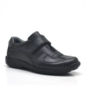 Rakerplus Hakiki Deri Siyah Cırtlı Erkek Çocuk Okul Ayakkabısı thumbnail 1