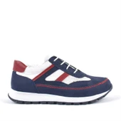 Rakerplus Hakiki Deri Lacivert Bağcıklı Erkek Çocuk Spor Okul Ayakkabı - 2