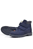 Rakerplus Neson Hakiki Deri Lacivert Nubuk Kürklü Cırtlı Çocuk Bot - 6