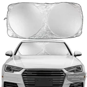 Oto Katlanabilir Premium Ön Güneşlik Ön Arka Cam Gölgelik Metalize Yeni Nesil Güneş Koruyucu Oto Araba Suv Tır 69 cm x 149 cm - 5
