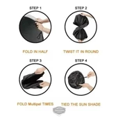 Oto Katlanabilir Premium Ön Güneşlik Ön Arka Cam Gölgelik Metalize Yeni Nesil Güneş Koruyucu Oto Araba Suv Tır 69 cm x 149 cm - 8