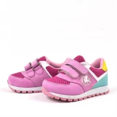 Rakerplus Hakiki Deri Pembe Cırtlı Kız Bebek Spor Ayakkabı - 3