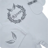 İsimli Hastane Çıkışı 3 Lü Set Melek Kanatlı Gri - 3