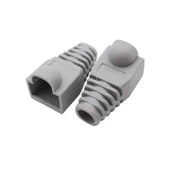 Rj45 cover koruyucu kılıf CAT5,CAT6 pcv plastik kılıf 100 ad.GRİ thumbnail 1