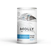 Molly Jöle İçinde Parça Alabalık ve Ton Balıklı Yetişkin Kedi Konservesi 400gr - 2