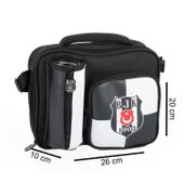 Beşiktaş 2 Bölmeli 1903 Logo Baskılı Suni Deri Beslenme Çantası (25362) thumbnail 2