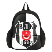 Beşiktaş 2 Bölmeli 1903 Logo Baskılı Suni Deri Anaokulu Okul Sırt Çantası (25361) thumbnail 1
