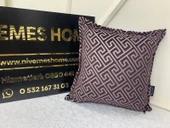 NİVEMESHOME MONET ZİGZAG KIRLENT KILIFI MÜRDÜM 45 X 45 - 3