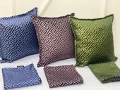 NİVEMESHOME MONET ZİGZAG KIRLENT KILIFI LACİVERT 45 X 45 - 5