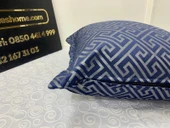 NİVEMESHOME MONET ZİGZAG ELYAF DOLGULU KIRLENT LACİVERT 45 X 45 - 4