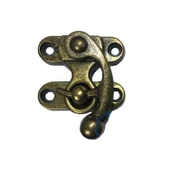 Kancalı Yay Gözü, Ahşap Kutu Klipsi - Küçük, Antik, 100 Adet - 1