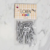 LOREN CRAFTS 10 LU GÜMÜŞ RENK MİNİ MANDAL thumbnail 1