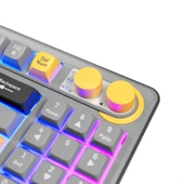 Rampage CYCLONE Gri/Siyah/Sarı USB RGB Aydınlatmalı Q Compact Membrane Gaming Oyuncu Klavye - 5