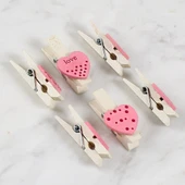 Loren Dekoratif Pembe Kalp Desenli Mandal 6'lı thumbnail 3