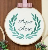 İsimli Defne Yapraklı Kapı duvar süsü - 1