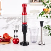 Karaca Mastermaid Prosteel El Mikseri ve Blender Imperial Red Inox 1500 W thumbnail 2