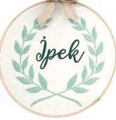 Kişiye Özel Nakışlı Bebek Kapı & Duvar Süsü Defne Laruel - 1